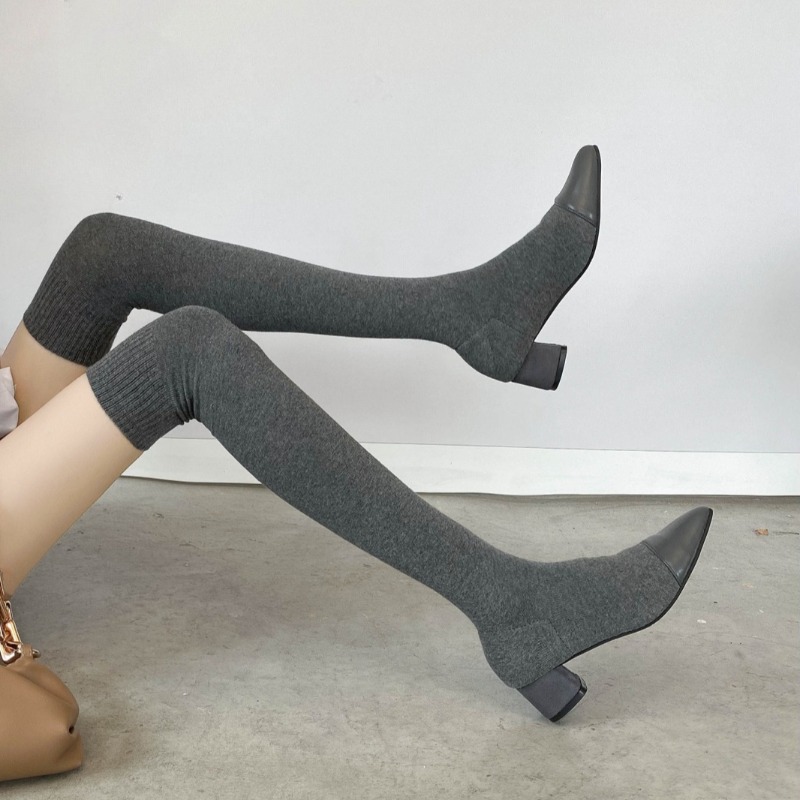 Sock Boot Women - Chaussures chaussettes hautes au genou, bottes