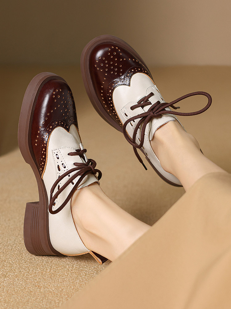 Chaussures brogues vintage en  - Oxford Lace Up Women avis et prix