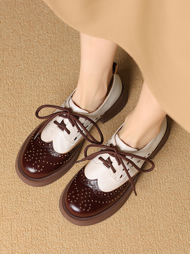 Chaussures brogues vintage en  - Oxford Lace Up Women avis et prix