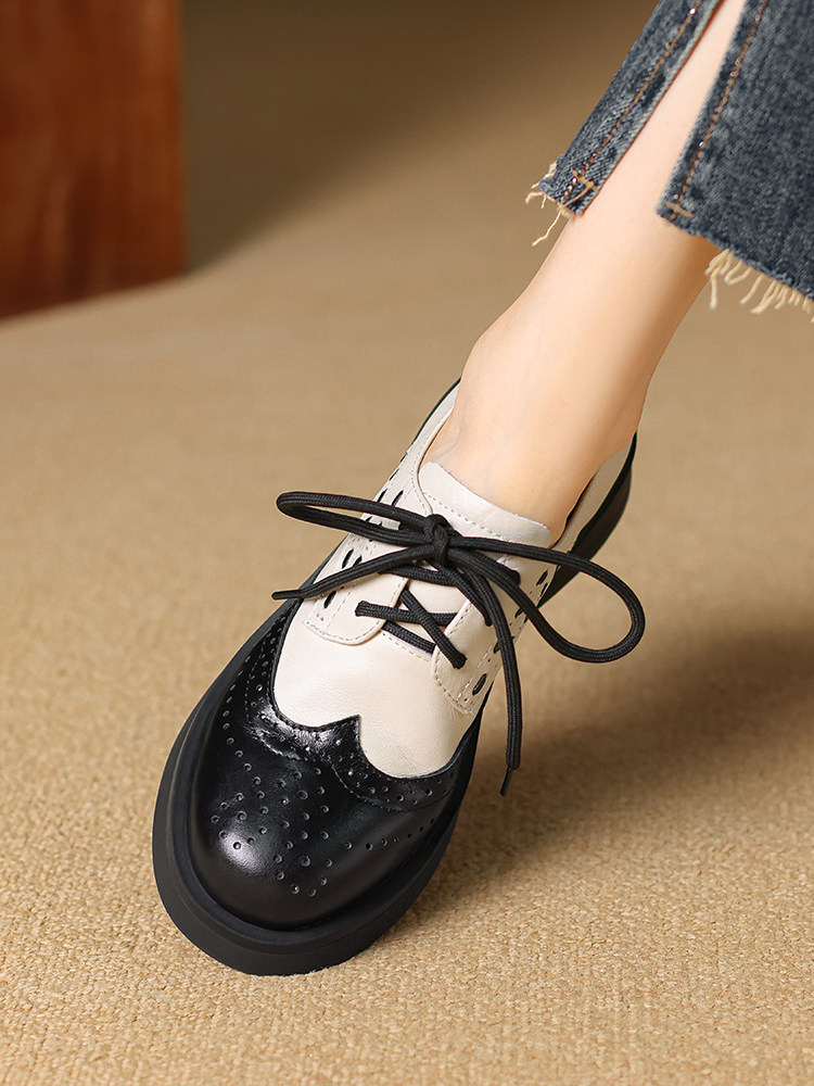 Chaussures brogues vintage en  - Oxford Lace Up Women avis et prix