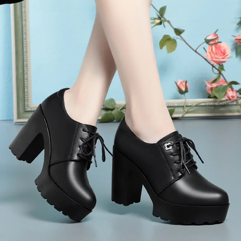 Chaussures à plateforme épaiss - Oxford Lace Up Women avis et prix