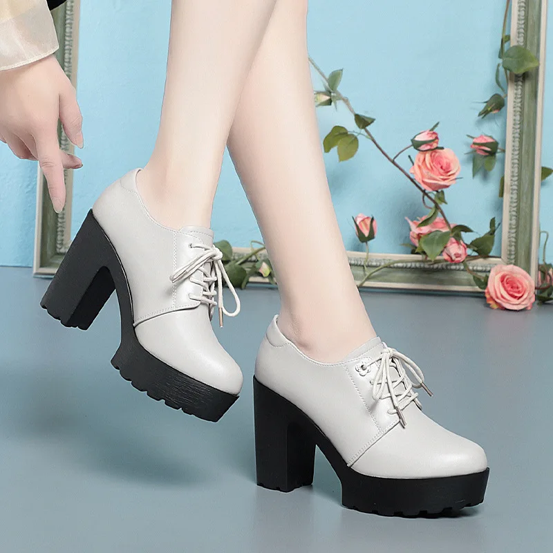Chaussures à plateforme épaiss - Oxford Lace Up Women avis et prix