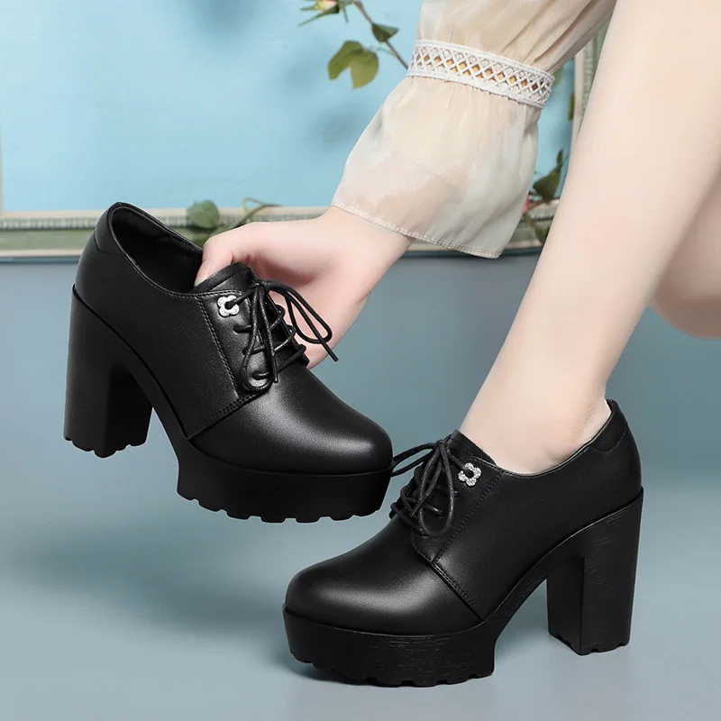 Chaussures à plateforme épaiss - Oxford Lace Up Women avis et prix